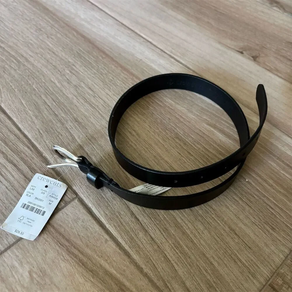 J. Crew Factory Kids Black Leather Belt Size M